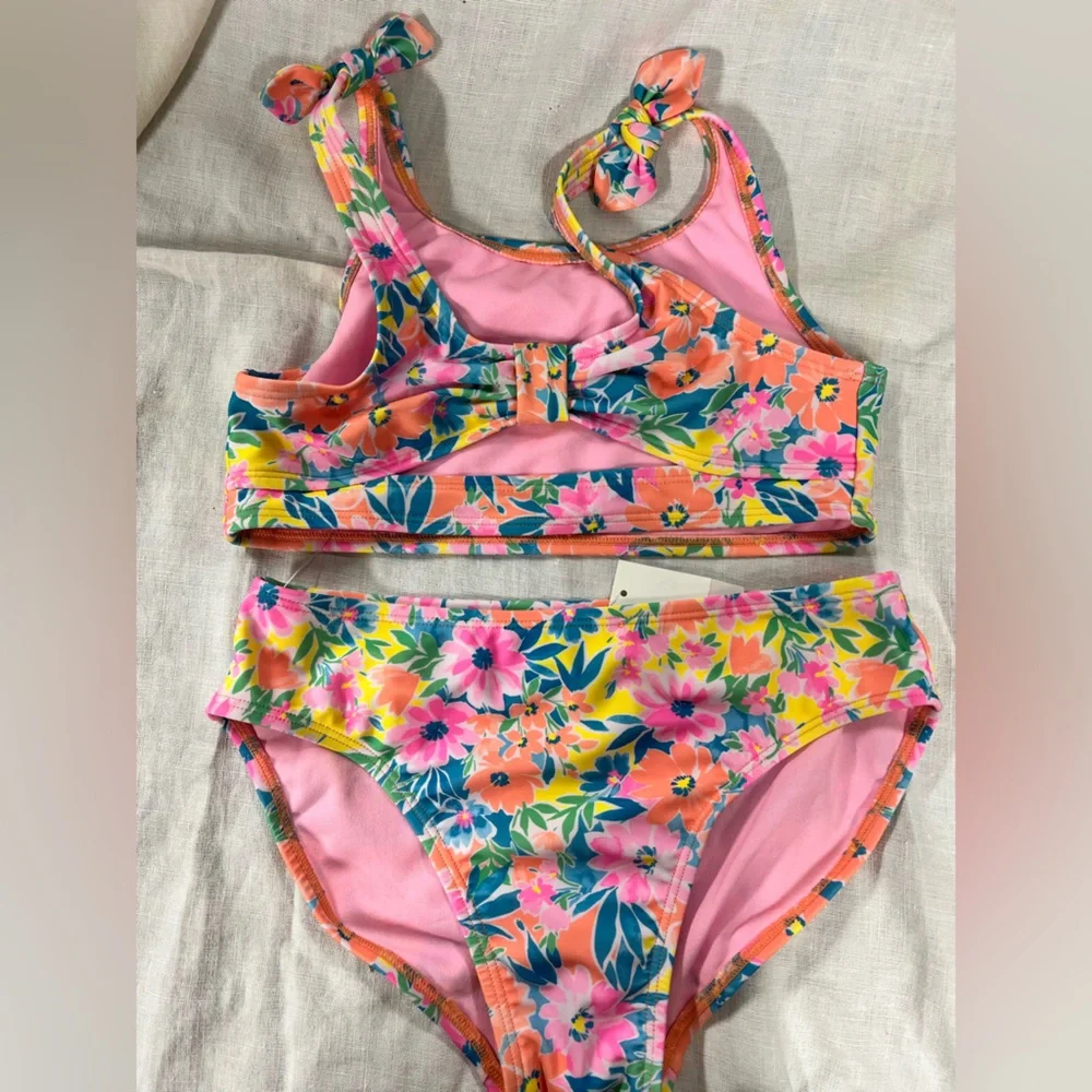 Floral Kids Swim Set - Pink and Yellow